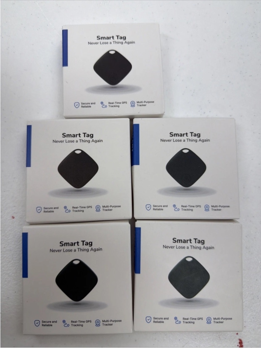 iTagPro Smart Air Tag ForApple & Android GPS Tracker Black Lot of 5 New